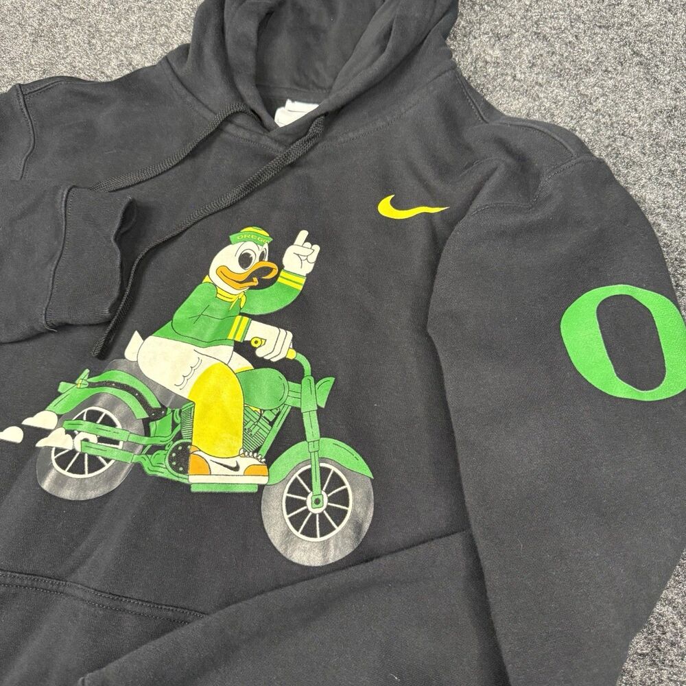 Nike Oregon Ducks Hoodie Mens Large Sweatshirt Graphic Motorcycle Traditions